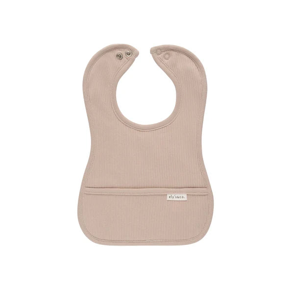 ELY`S & CO. SINGLE RIBBED BIB - TAN - 6-18M BIB ELY`S & CO.