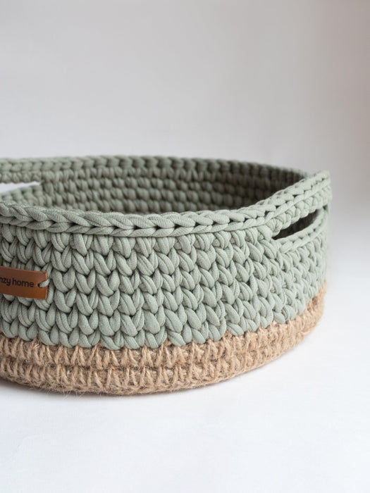 Basket Round with Jute Accent Storage & Organization Anzy Home