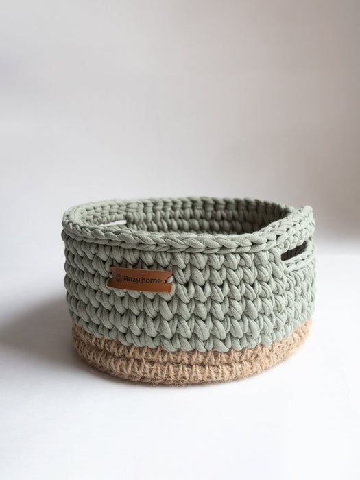 Basket Round with Jute Accent Storage & Organization Anzy Home