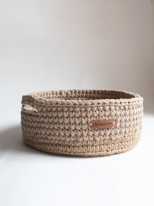 Basket Round with Jute Accent Storage & Organization Anzy Home