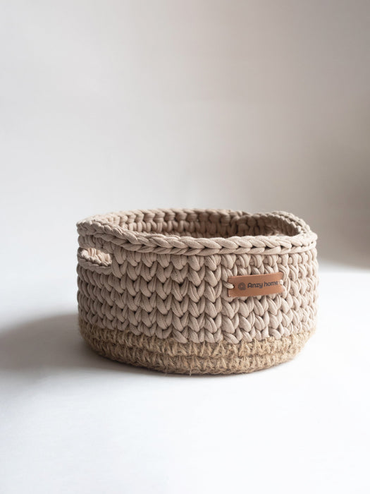 Basket Round with Jute Accent Storage & Organization Anzy Home