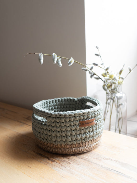 Basket Round with Jute Accent Storage & Organization Anzy Home