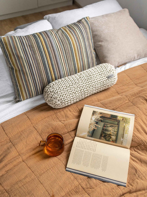 Bolster Cushion Ecru Throw Pillows Anzy Home