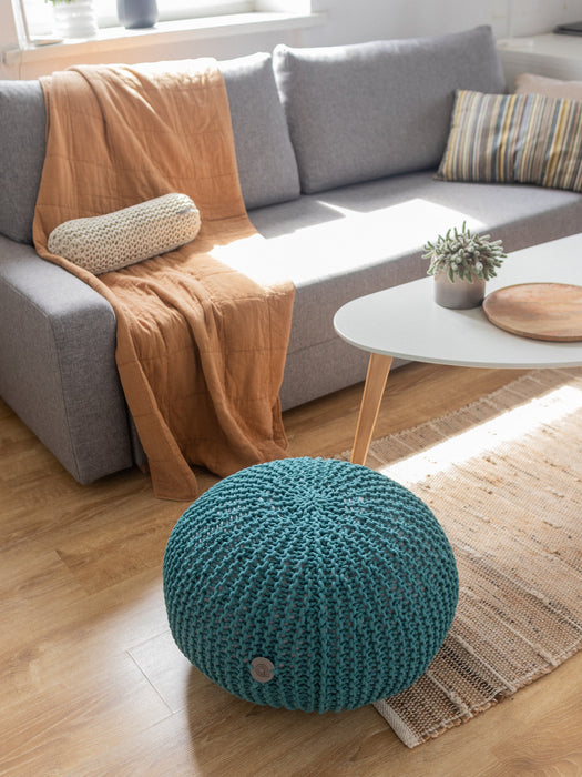 Pouf Classic Recycled Teal Pouf Anzy Home