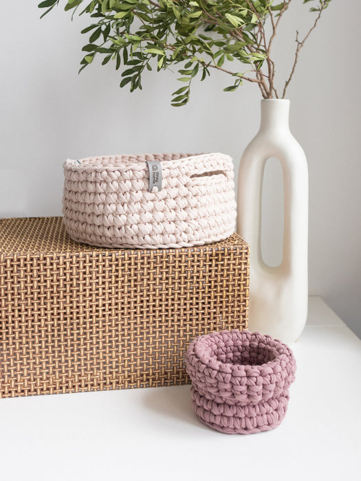 Round Soft Baskets with Handles Baskets Anzy Home