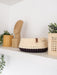 Round Soft Baskets with Handles Cream with chocolate Baskets Anzy Home