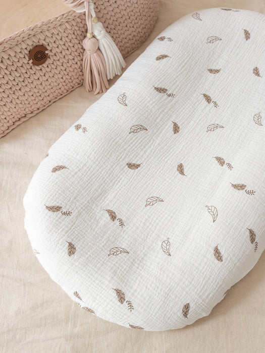 Muslin Cover for Lounger Nest Leaves Bassinet & Cradle Accessories Anzy Home