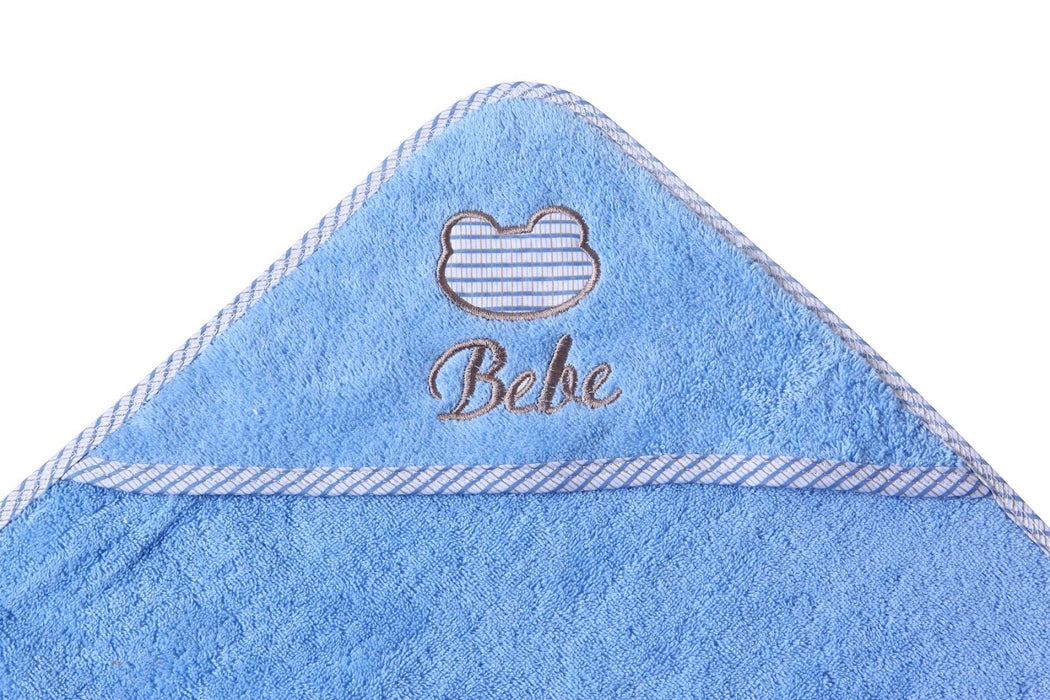 HOODED TOWEL SET BLUE