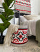 Round Storage Basket in Ukrainian Vyshyvanka Style Decor Anzy Home
