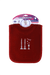 ABSTRACT WATERPROOF BIB WITH SNAPS, MAROON W/ SHABBOS CANDLES - MEDIUM