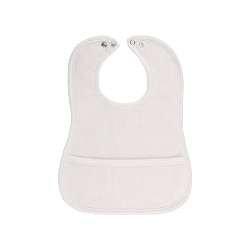 RIBBED COTTON IVORY BIB