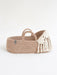 Doll Moses Basket Macrame Hood w/Rocking Stand Beige Dolls, Playsets & Toy Figures Anzy Home