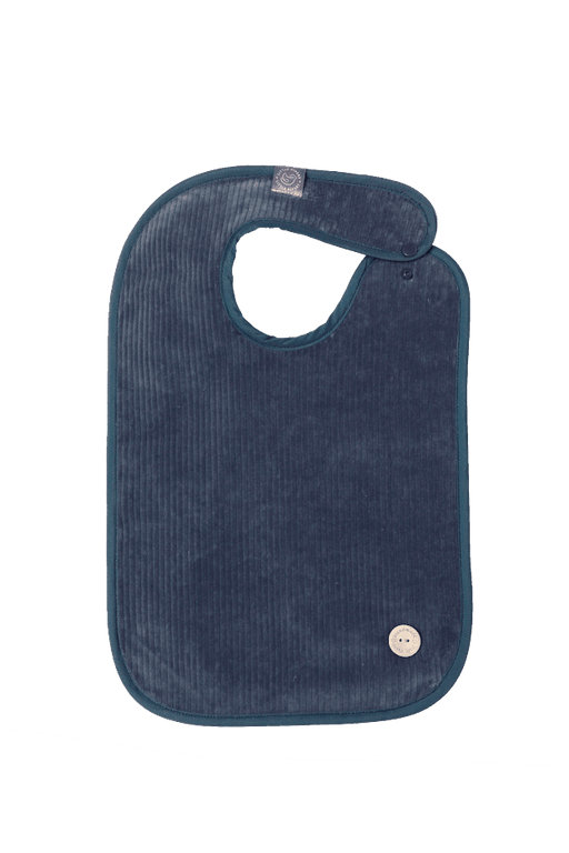 LG BIBS W/SNAPS CHAMBRAY