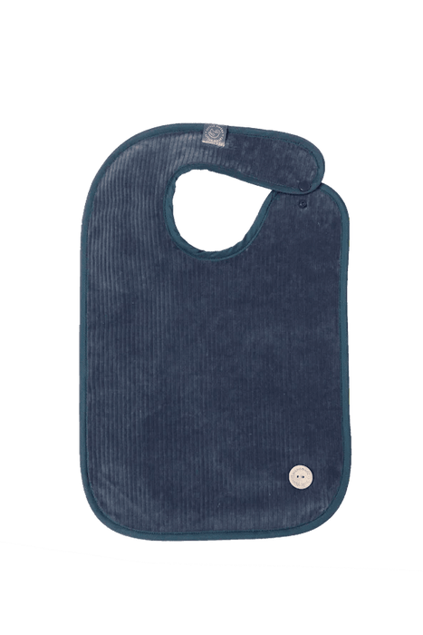LITTLE PIPERS WATERPROOF BIB W/ SNAPS - RIBBED - XL . CHAMBRAY BIB LITTLE PIPERS