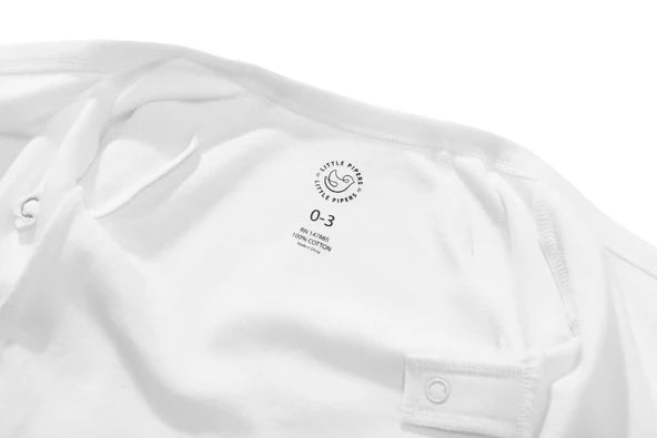 LITTLE PIPERS LONG SLEEVE - MITTEN CUFF - SIDE-SNAP BODYSUIT - 3-6 MONTHS - 2 PACK UNDERSHIRTS LITTLE PIPERS