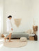 Pouf Boho with Macrame Decor