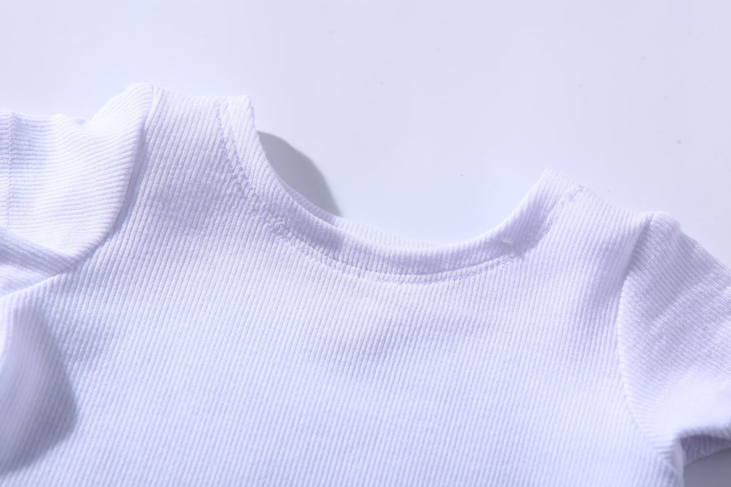 LITTLE PIPERS BABY RIBBED BODYSUITS - 12-18 MONTHS, BLUE, SHORT SLEEVES - 2 PACK