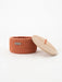 Round Storage Baskets w/ Wooden Lid Recycled Storage & Organization Anzy Home
