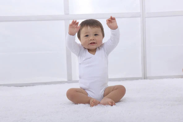 LITTLE PIPERS LONG SLEEVE - MITTEN CUFF - SIDE-SNAP BODYSUIT - 3-6 MONTHS - 2 PACK UNDERSHIRTS LITTLE PIPERS