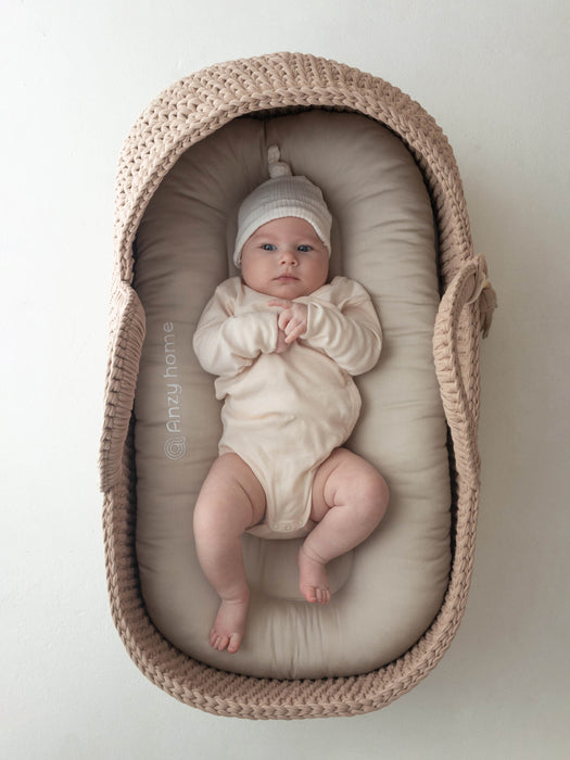 XL Moses Basket with Round Hood Bassinets & Cradles Anzy Home