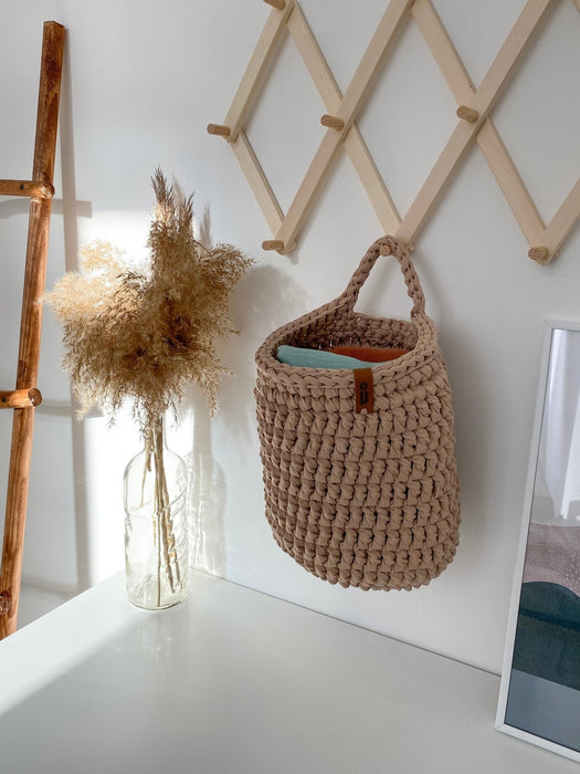Storage Basket Hanging Beige Storage & Organization Anzy Home
