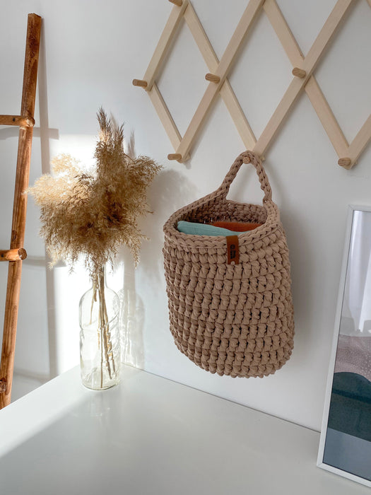 Storage Basket Hanging Beige Storage & Organization Anzy Home
