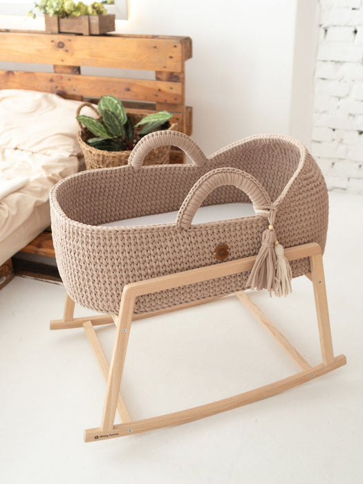 XL Moses Basket with Round Hood Bassinets & Cradles Anzy Home