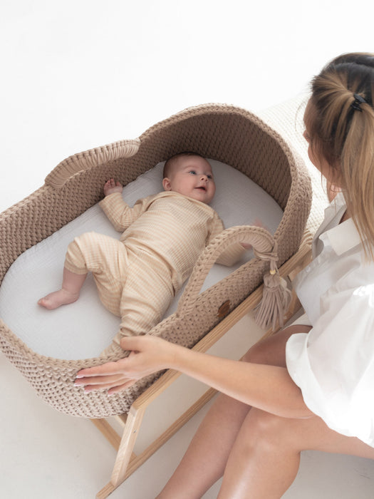 XL Moses Basket with Round Hood Bassinets & Cradles Anzy Home