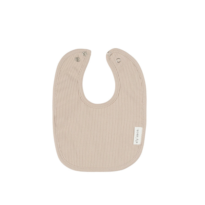 RIBBED COTTON TAN BIB