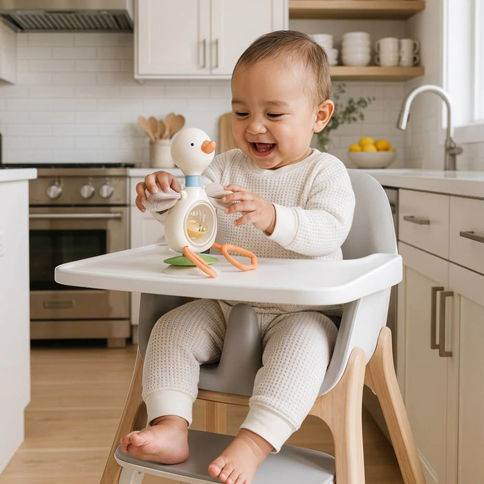 ITZY RITZY TWIST AND BOP HIGHCHAIR GOOSE SENSORY TOY