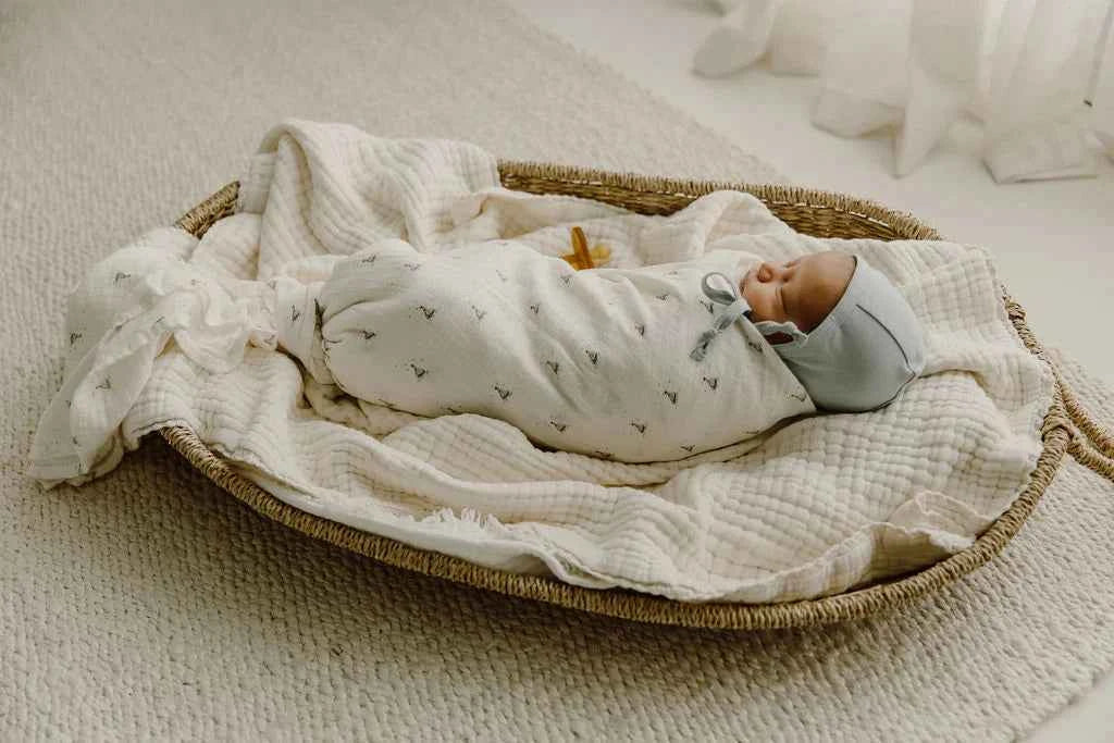AURORA CLASSICS BABY BOY MUSLIN SWADDLE JERSEY COTTON NAUTICAL COLLECTION MUSLIN SWADDLE AURORA