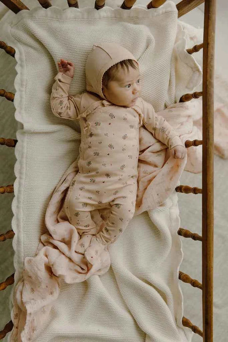 AURORA CLASSICS BABY GIRL MUSLIN SWADDLE JERSEY COTTON FLORAL PRINT COLLECTION MUSLIN SWADDLE AURORA