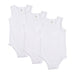 JACK & JILL BABY SLEEVELESS WHITE BODYSUIT UNISEX ORGANIC 100% COTTON ONESIES 3-PACK N A UNDERSHIRTS JACK & JILL