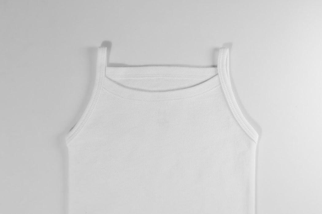 LITTLE PIPERS 3-PACK HUGGABLY SOFT CAMISOLE ONESIES - WHITE UNDERSHIRTS LITTLE PIPERS