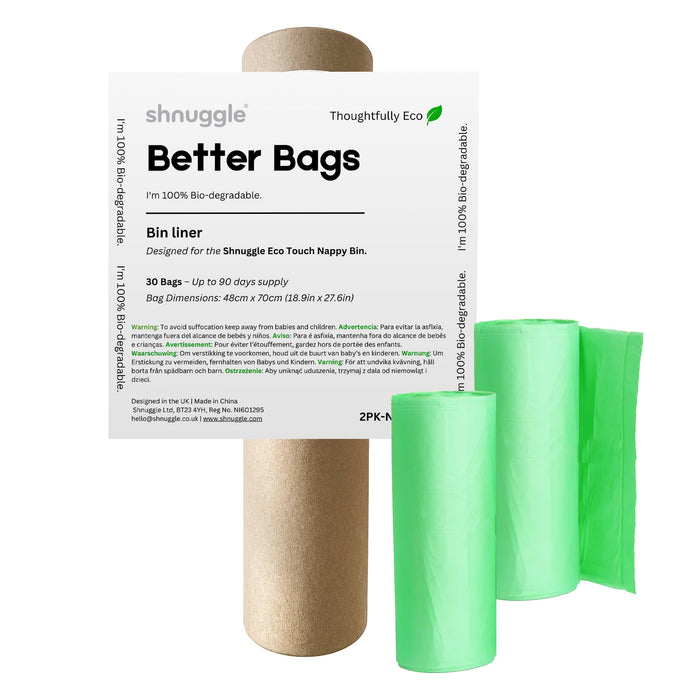 Shnuggle Better Bag Nappy Bin Diaper Pail Liners 30 Bags Change M4A