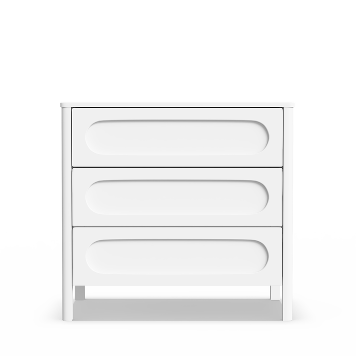 LULLA & LULLI DRESSER + CHANGING TABLE . WHITE DRESSER HUSHCRIB