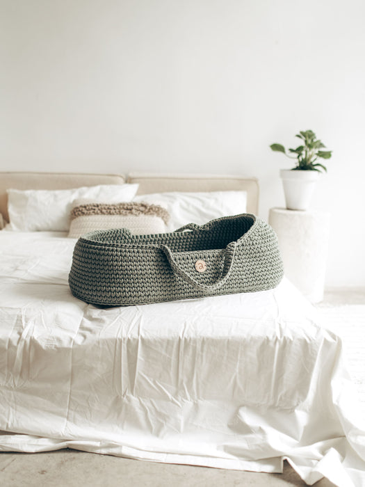 Baby Moses Basket with Round Hood Standard EU Bassinets & Cradles Anzy Home