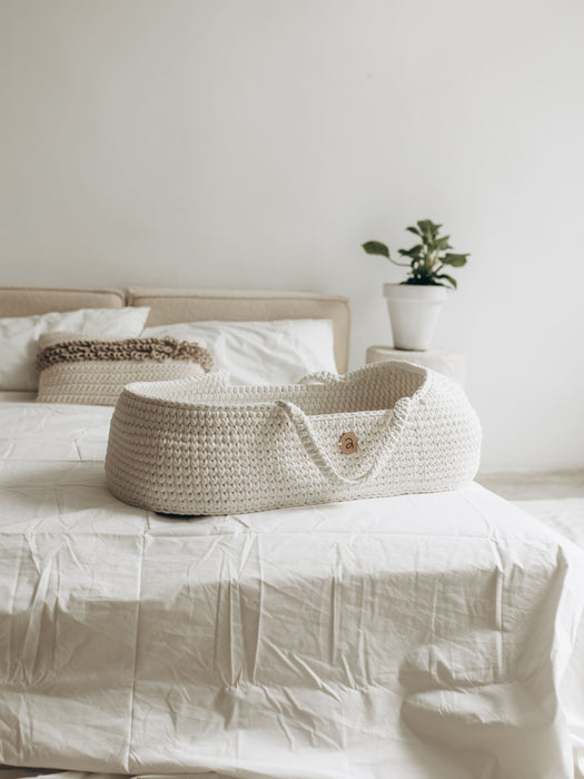 Baby Moses Basket with Round Hood Standard EU Bassinets & Cradles Anzy Home