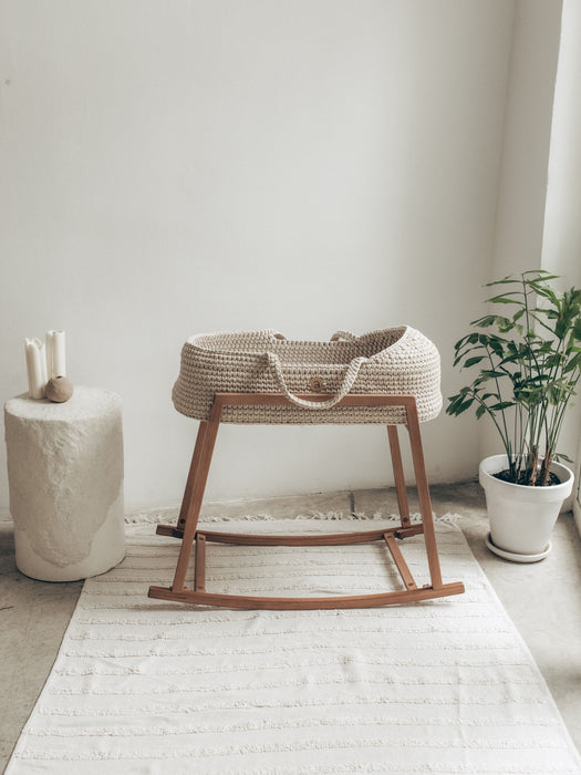 Baby Moses Basket with Round Hood Standard EU Bassinets & Cradles Anzy Home