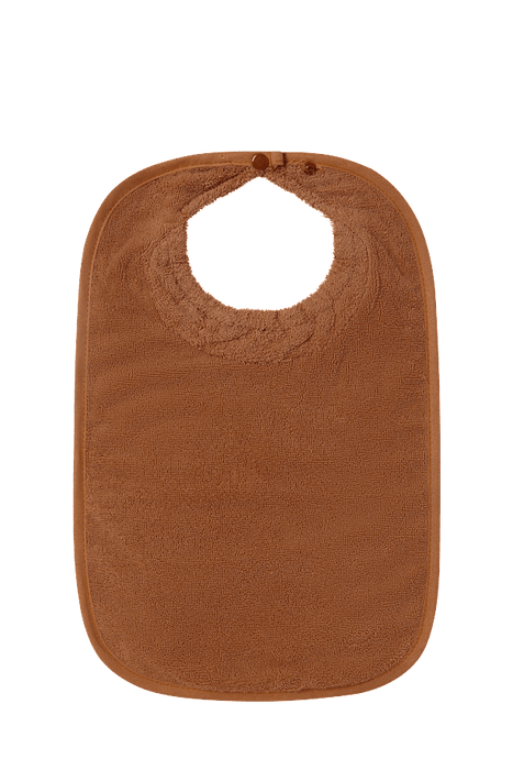 LITTLE PIPERS WATERPROOF BIB WITH SNAPS, SOLID TAN - MEDIUM