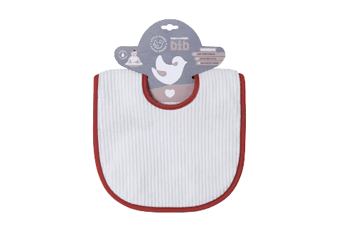 LITTLE PIPERS RIBBED WATERPROOF BIB - MAUVE - INFANT FEEDING LITTLE PIPERS