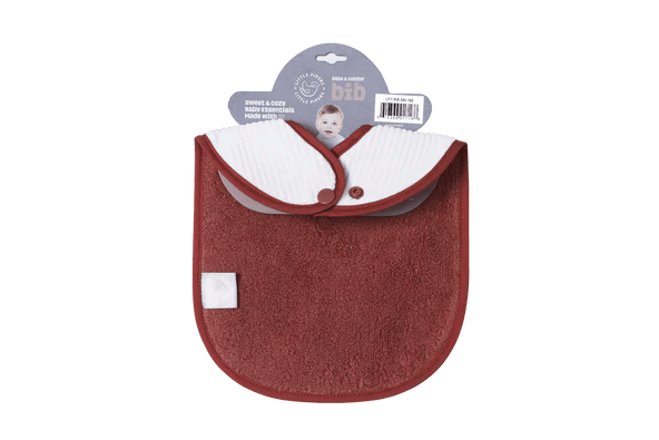 LITTLE PIPERS RIBBED WATERPROOF BIB - MAUVE - INFANT FEEDING LITTLE PIPERS