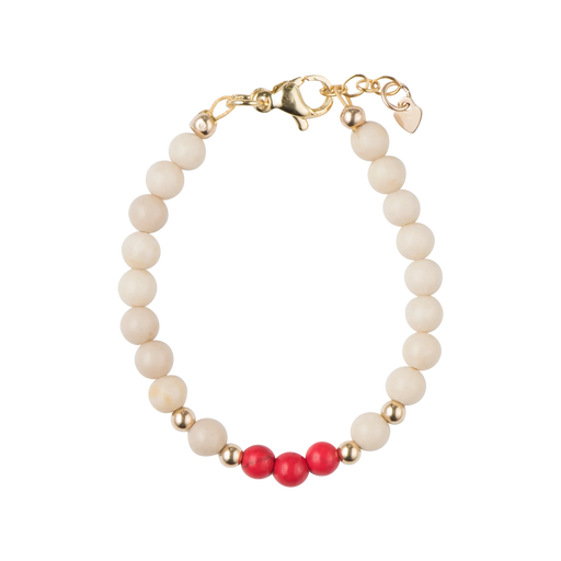 DYE JADE STONE WITH RED BEADS BRACELET