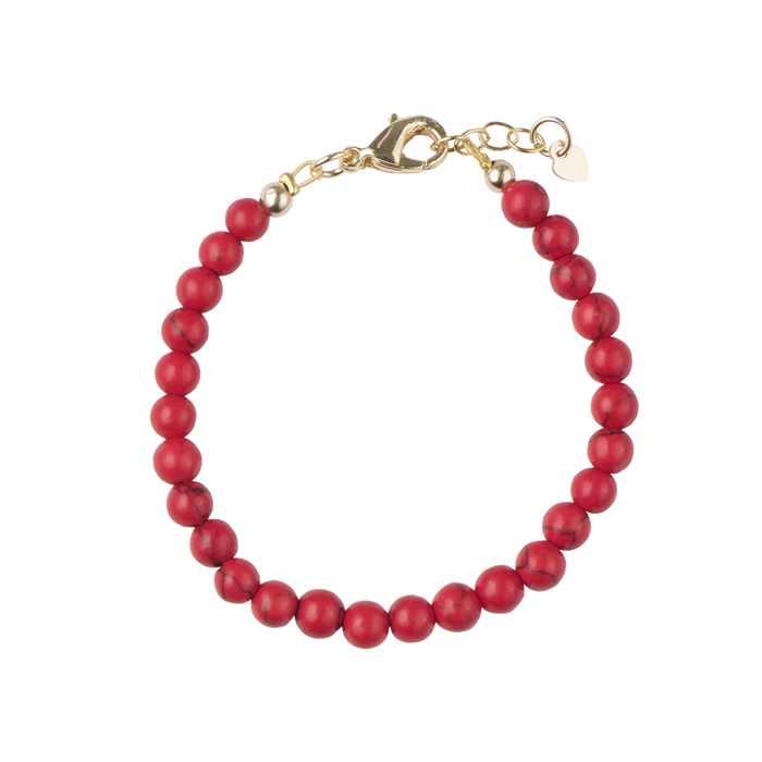 RED DYE BEADS BRACELET