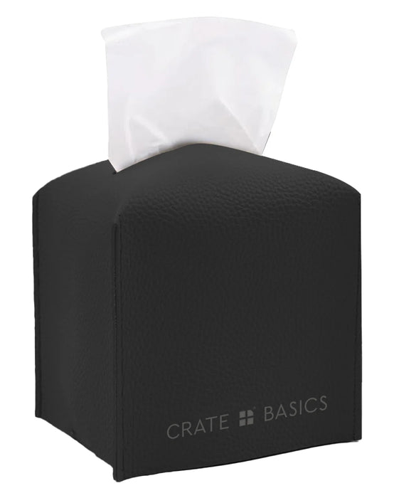 CRATE & BASICS TISSUE BOX SLEEVE SMALL MATTE BLACK GEAR CRATE & BASICS
