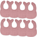 Muslin Bibs by Comfy Cubs - Mauve Pack Of 8 Bibs Comfy Cubs