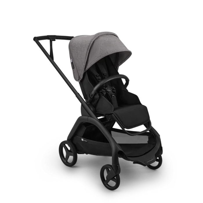 BUGABOO DRAGONFLY PLUS SEAT COMPLETE STROLLER . BLACK GREY MELAMGE FULL-SIZE STROLLER BUGABOO
