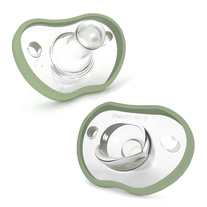 Flexy Silicone Pacifiers Sage 0-3 Months 2-Pack Pacifiers & Teethers Nanobébé