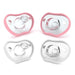 Flexy Silicone Pacifiers Pink-White 0-3 Months 4-Pack Pacifiers & Teethers Nanobébé