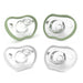 Flexy Silicone Pacifiers Sage-White 0-3 Months 4-Pack Pacifiers & Teethers Nanobébé